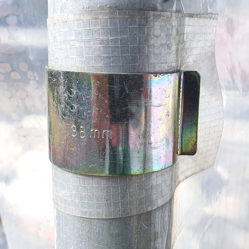 Klips S  30mm 2,7cm na rurę 1" (32-35mm), ocynk srebrny