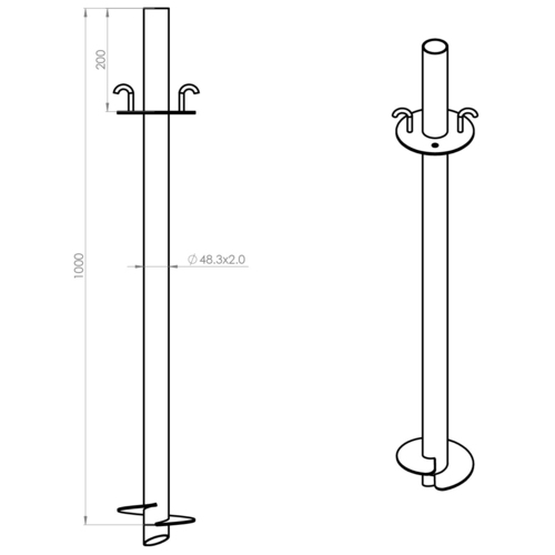 Screw anchor 6/4" (48,2mm)