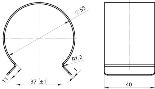 Steel hoop S-55 2" (60-63mm)