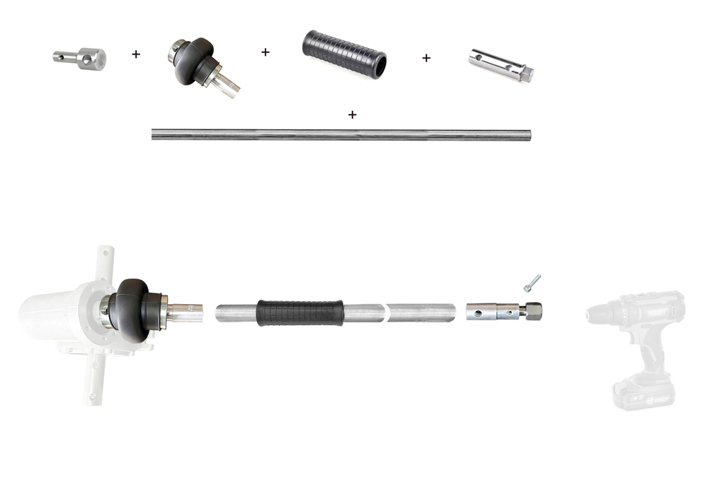 Korba przedłużana z kardanem  1,5m Heksagon