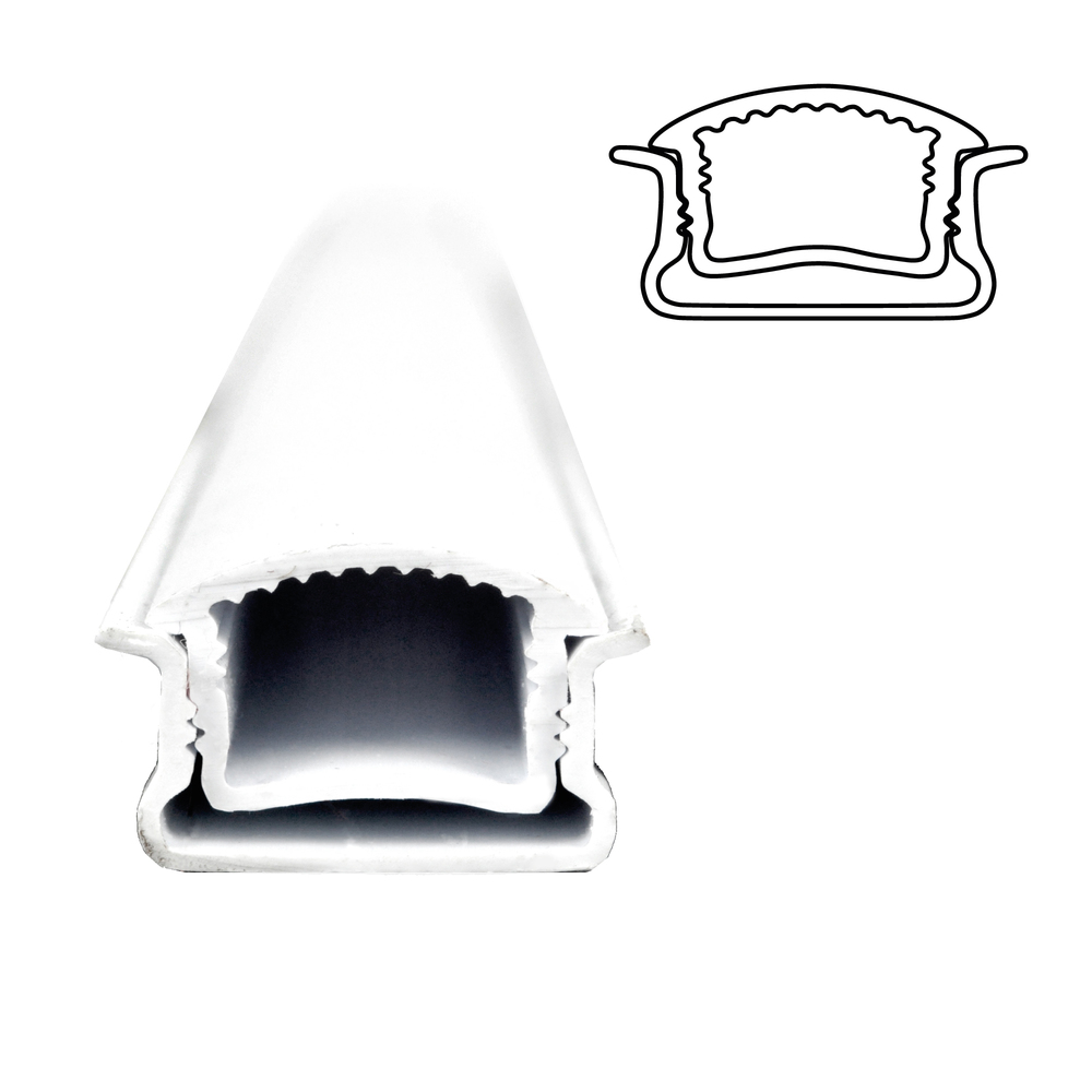 PVC clip IT18-1 (wedge+channel) for single layer film