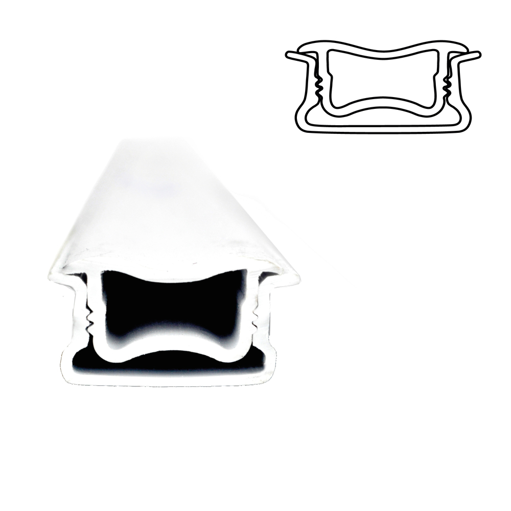 PVC clip IT18-2 (wedge+channel) for double layer film