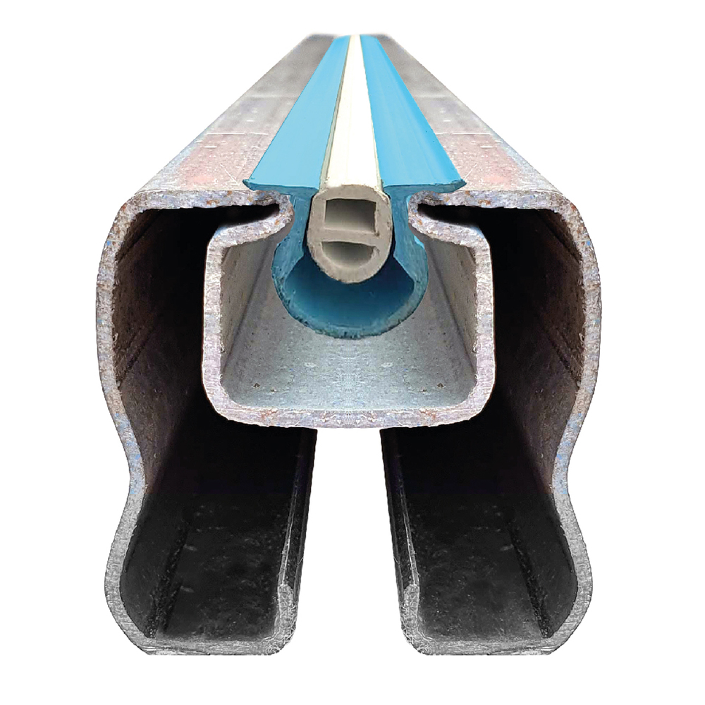 Self-supporting galvanized clip 40x40 PVC complete 6m