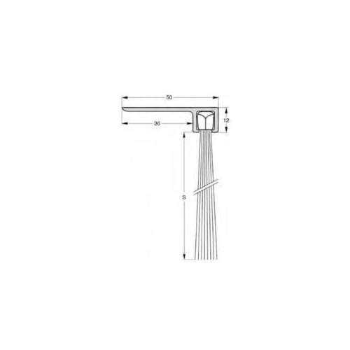 Brush sealing angular F550 55mm