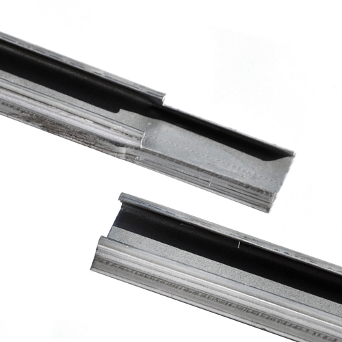 Galvaninized profile for spring clip reinforced